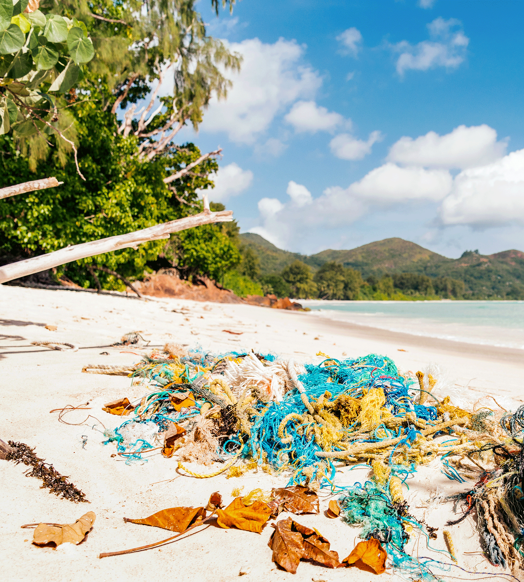 close-up-of-colorful-fishing-net-rope-on-tropical